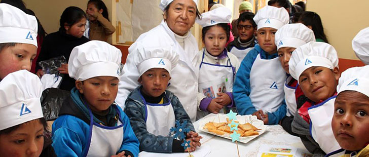 Niños de Morococha asistieron a clases de cocina
